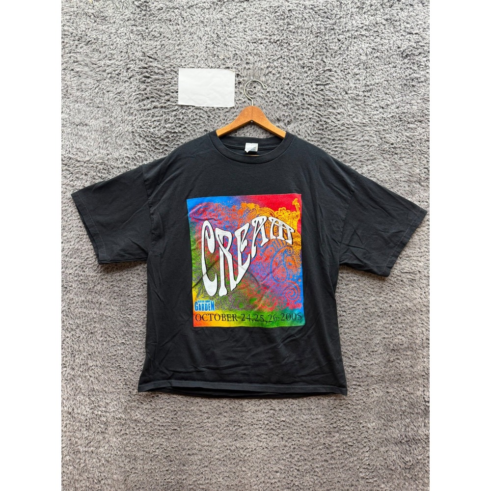 Vintage 2005 Cream Band Reunion Madison Square Garden Graphic T-Shirt Black XL
